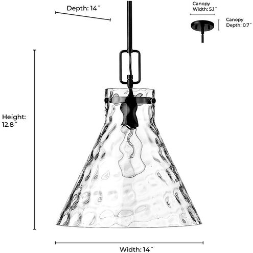 Barlon 1 Light 14 inch Polished Nickel Pendant Ceiling Light